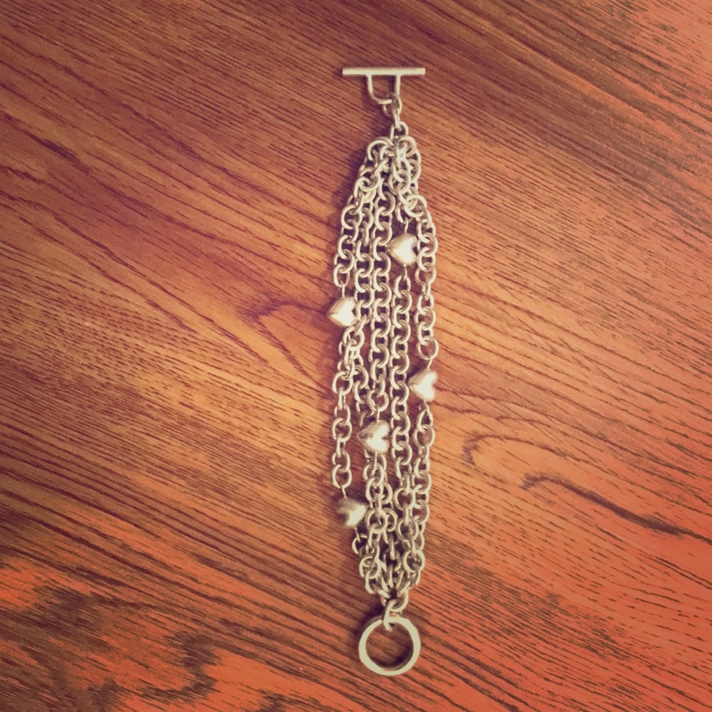 Tiffany & Co Sterling Floating Heart Bracelet